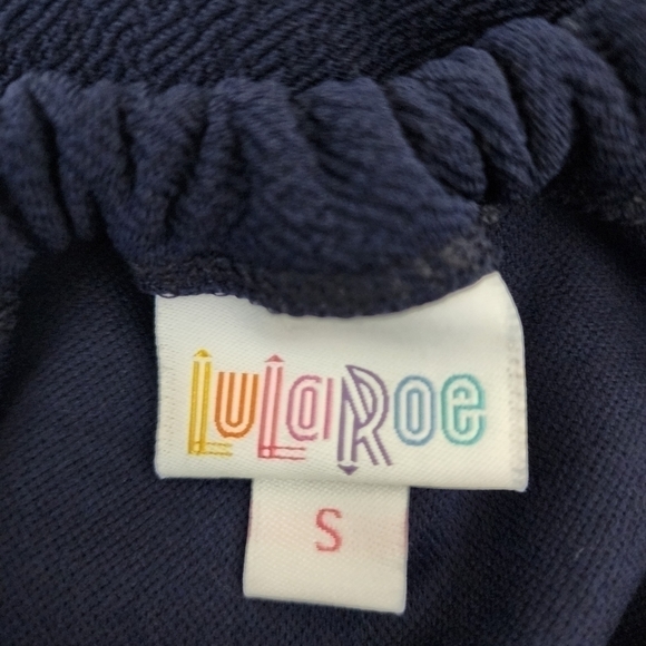 Lularoe Cici Elastic Ruffle Neckline Fitted Bodice Ruffle Hemline Dress Size S - Picture 8 of 11